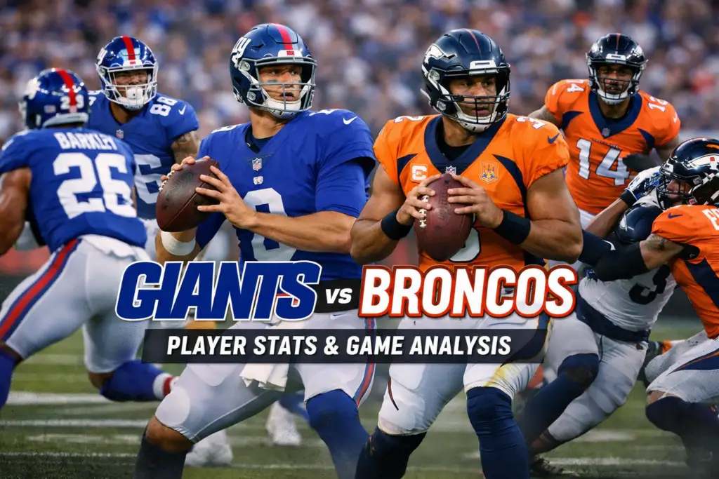 New York Giants vs Denver Broncos Match Player Stats